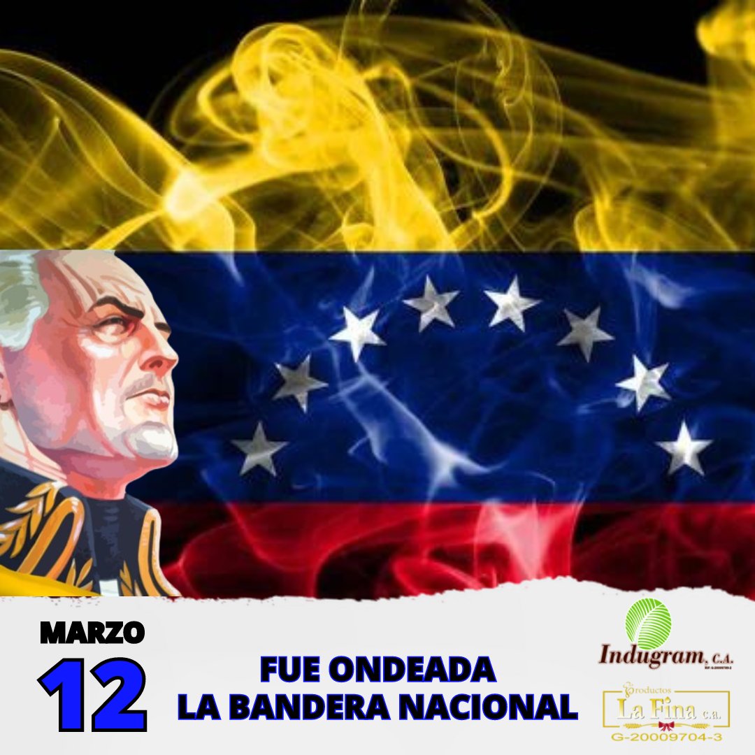 #12Mar hace 218 años flameó por primera vez la Bandera Nacional que,  Este hecho memorable no ocurrió en aguas venezolanas, sino en la rada de Jacmel, Haití, por obra de su creador, Francisco de Miranda.

#SomosCompromisoPatrio