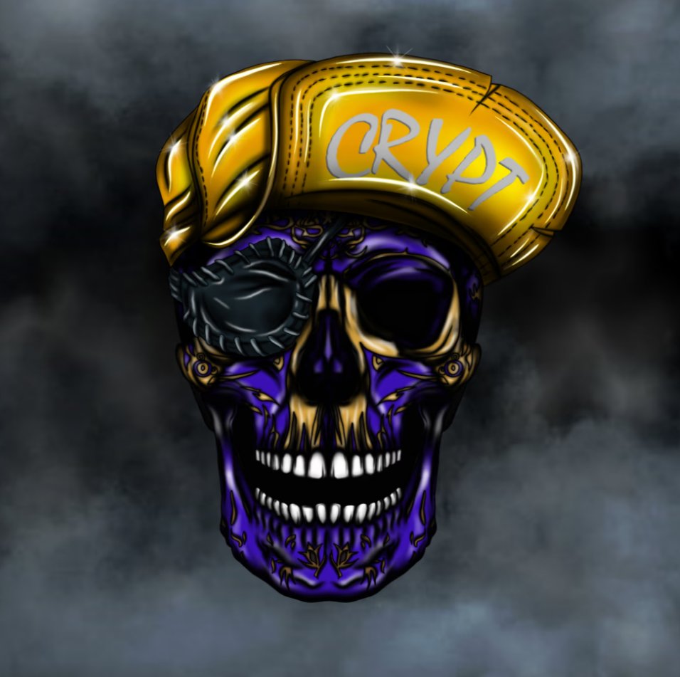 therealvicmanly's tweet photo. Last but....not least.... My Gold Snap Back with Eye patch. My #1 favorite. So clean! Looking for those Deadcoins!! @TheCrypt_Nfts @HeximusCrypt @Lew_Langer @OMGinaeth https://t.co/mopSqeEBjR