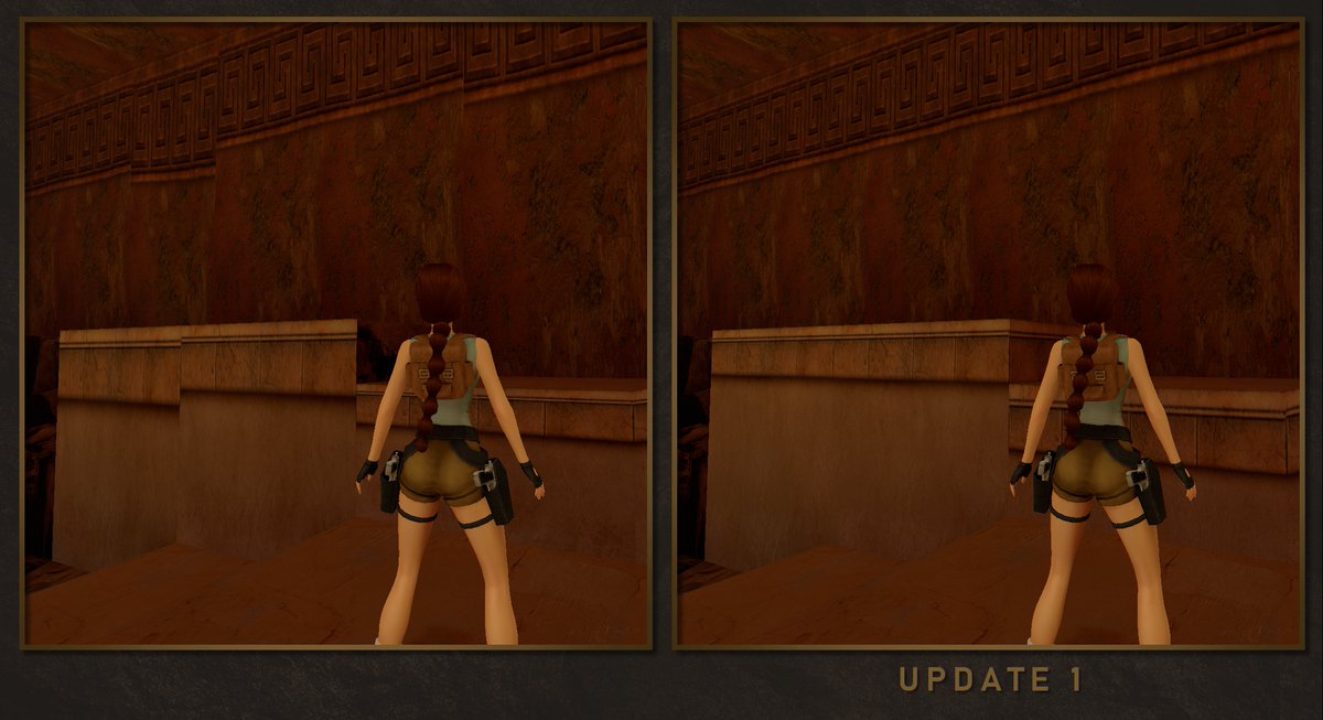 The 1st update for #TombRaiderRemastered is out today! Among all the amazing changes, we've addressed misplaced and stretched textures in various levels for a visually polished experience.