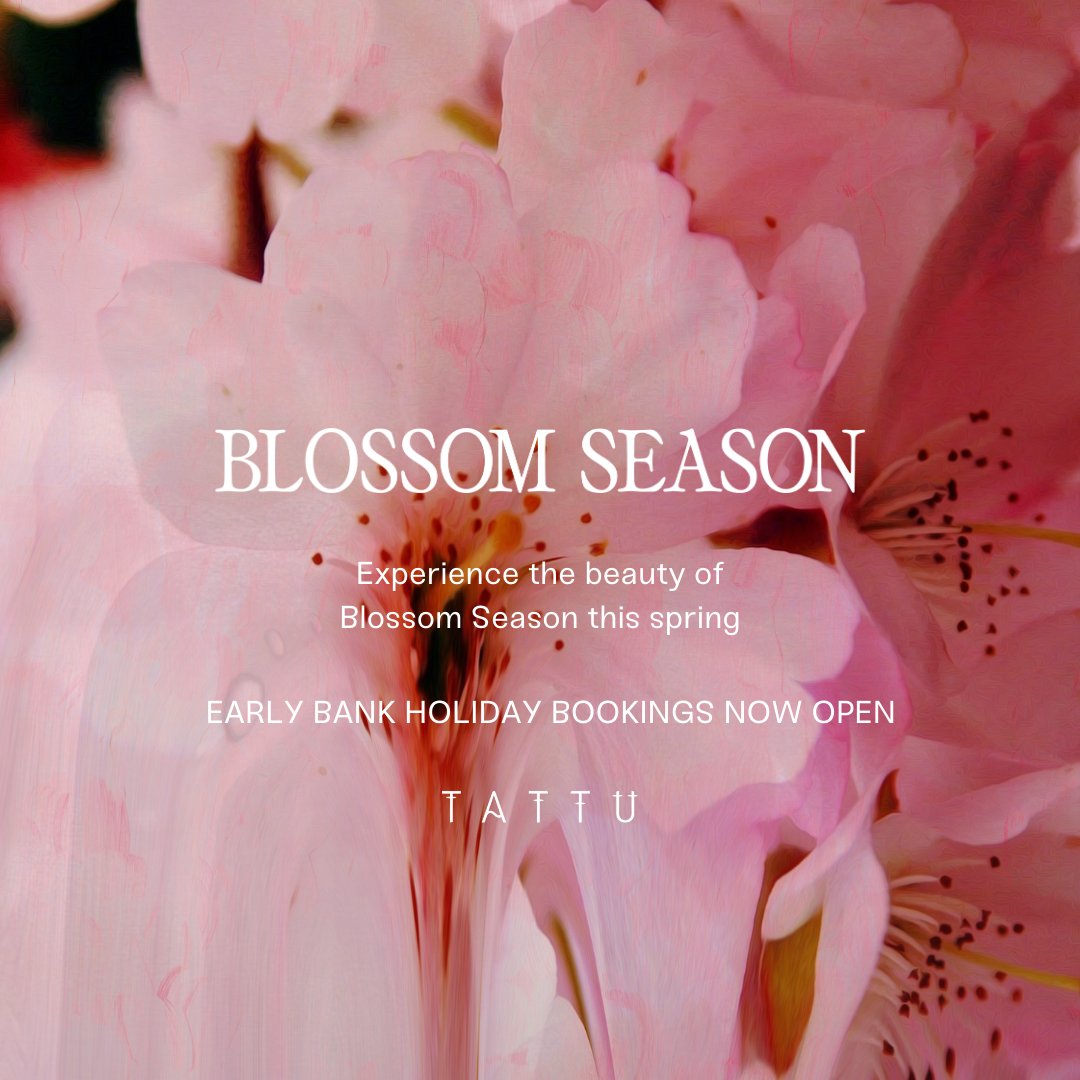 🌸BLOSSOM SEASON🌸 Cherry blossoms teach us that even the shortest moments can bring immense joy. Spring is coming and in honour of this our blossom trees have turned pink to celebrate the season. Book now tattu.co.uk