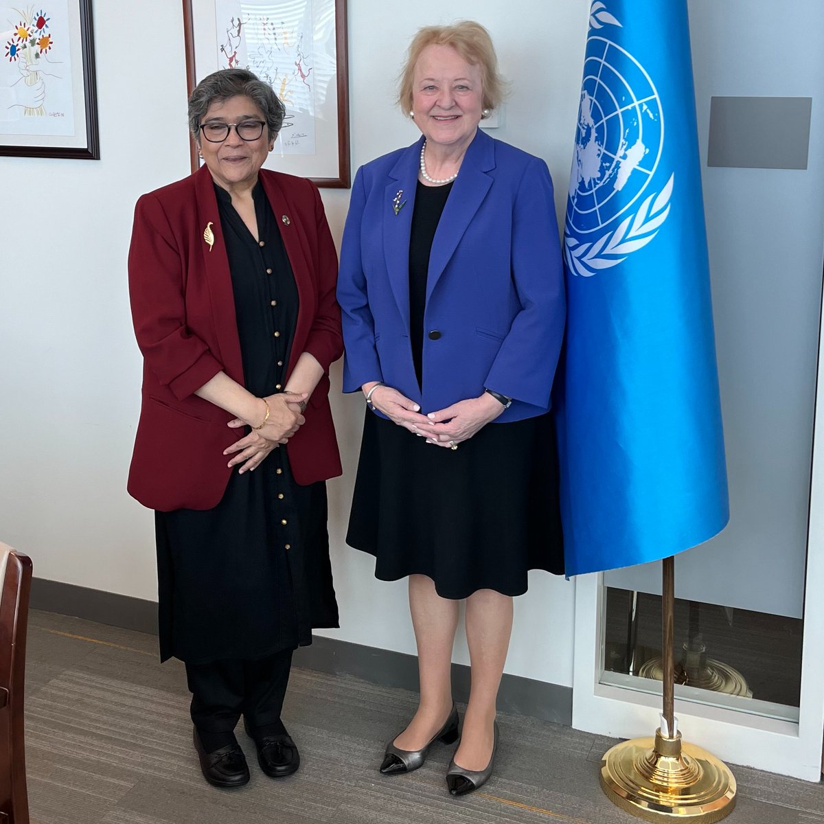 Productive meeting with @UNHighRep H.E. Fatima Rabab of @UNOHRLLS on the important role of the #RuleOfLaw to advance inclusive economic development for LDCs, LLDCs and SIDS. I look forward to strengthening our cooperation. @IDLO