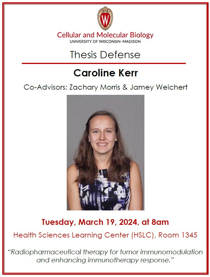 Wishing all the best to Caroline Kerr who defends her thesis on March 19th! 🎉