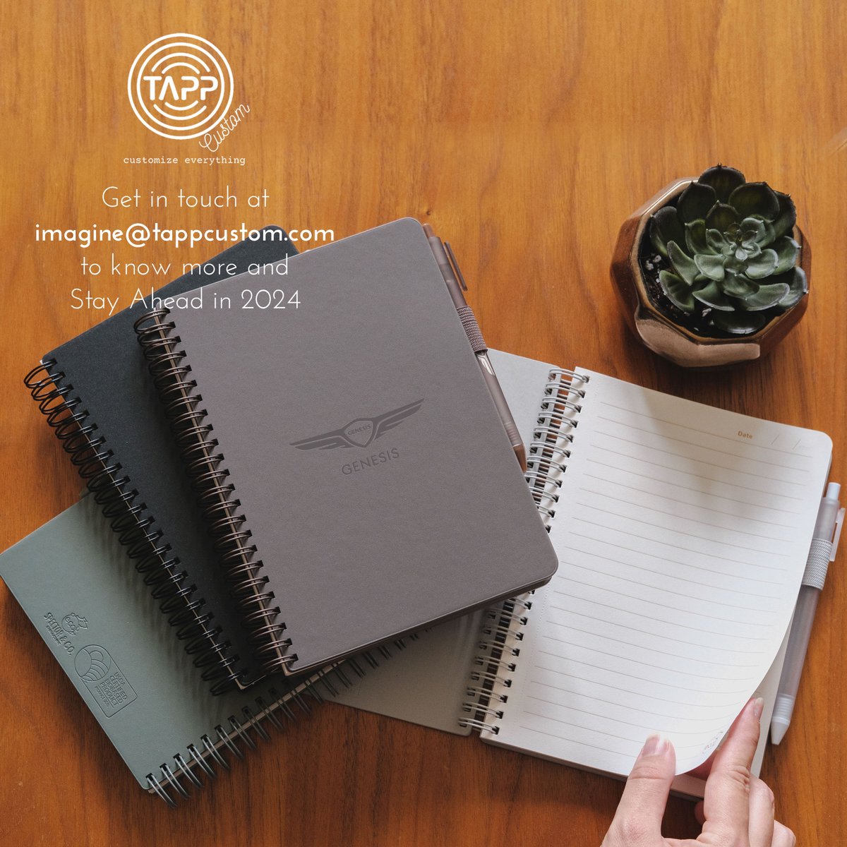 TappCustom's tweet image. Transform your workspace with our personalized notebooks, designed to inspire every idea. 🖊️✨ #CustomizedKeepsakes #OfficeEssentials #PersonalizedStationery #WorkspaceInspiration
Visit: tappcustom.com
