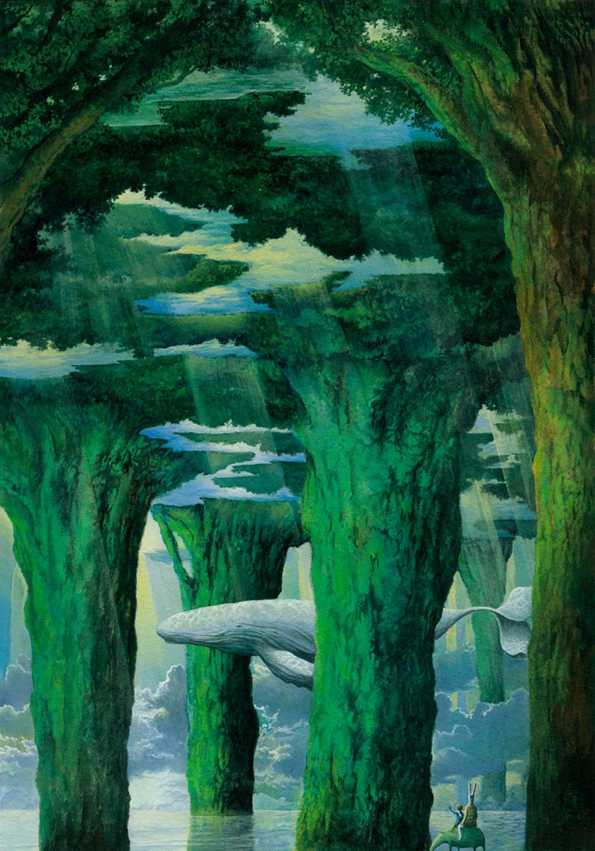 FedeItaliano76's tweet photo. Trees by Japanese painter Toshio Ebine https://t.co/rE3gjc338D