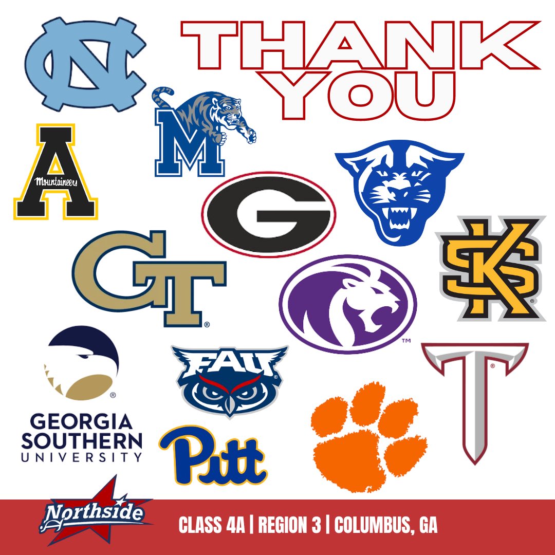 Thank you to all the schools who recently recruited Northside! #OURside!