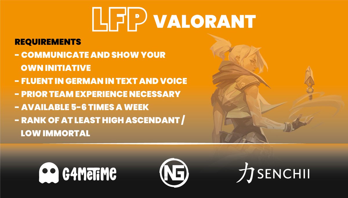 Ingenious_DE's tweet photo. We are looking for a new 6th man with a move to full roster in July! 
Interested? 
Reach out to shayfps on discord!
#VALORANT #LFP https://t.co/ECcKQ2spPu