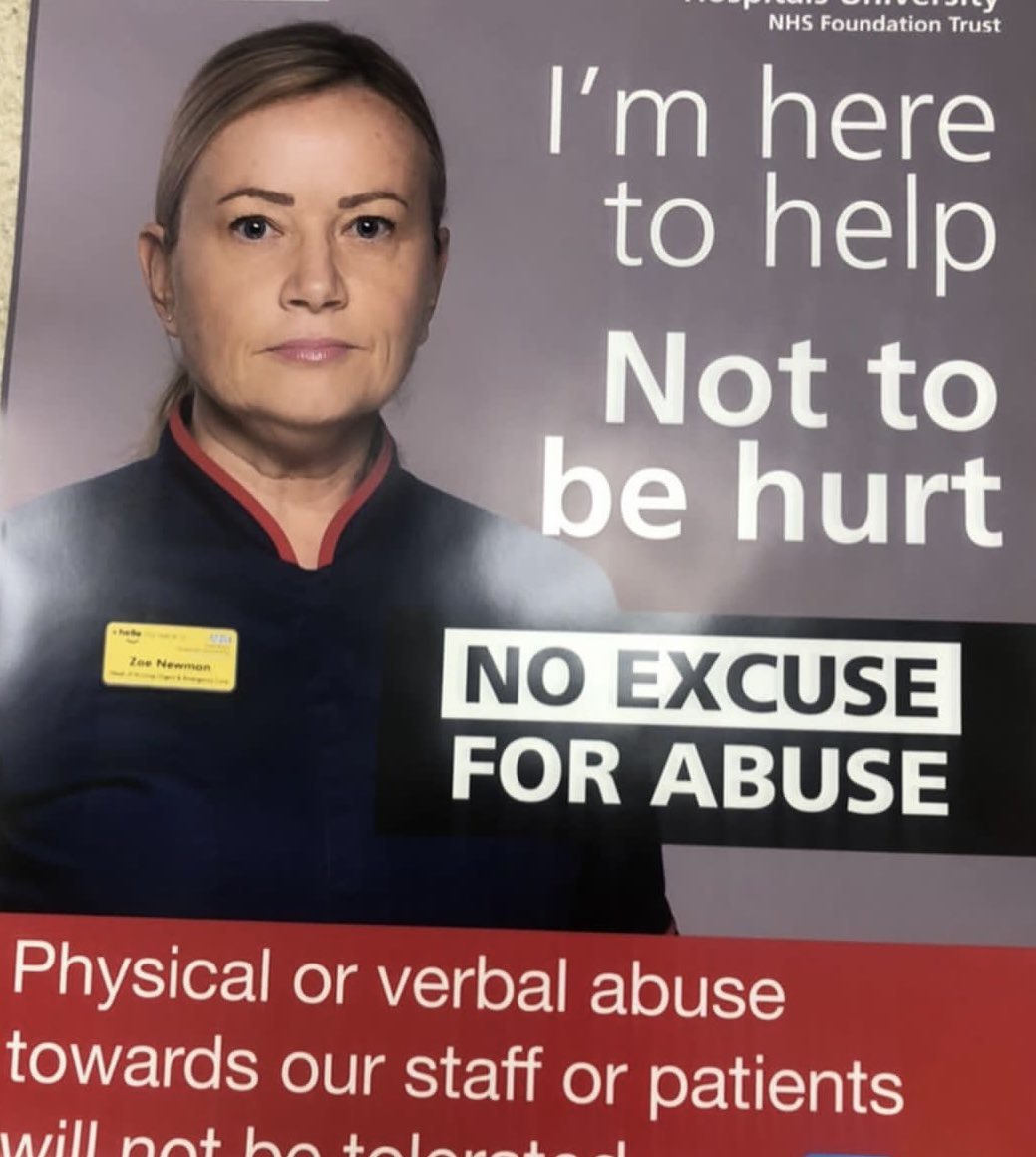 Having previously been part of a campaign with Kent Police to promote the safety of our workforce, I am really impressed with these signs in all public areas @BHRUT_NHS demonstrating a commitment to protecting all staff 💙@ECISTNetwork @matthewtrainer