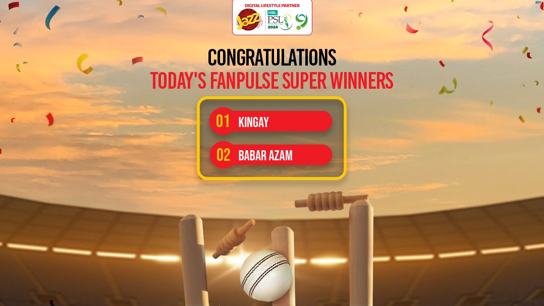 These are the Fanpulse Super Winners who dominated the field in today’s match. You can also be a part of the cricket frenzy by participating on the Tamasha and Jazz Cricket apps during all HBL PSL 9 matches. #KhelDilMeinHai #JazzLaals #JazzSherdils