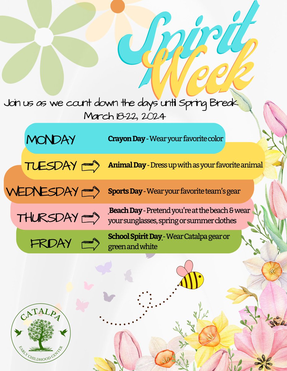 This week's PreK Press is here! Be sure to check it out for so many upcoming events and resources, including our Spring Spirit Week! drive.google.com/file/d/1lYnnLO…