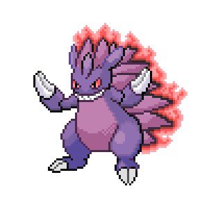 Pokémon combo generator created this. It’s Sandslash and Gengar and I said “It’s @ChrisMotionless as a pokemon.”