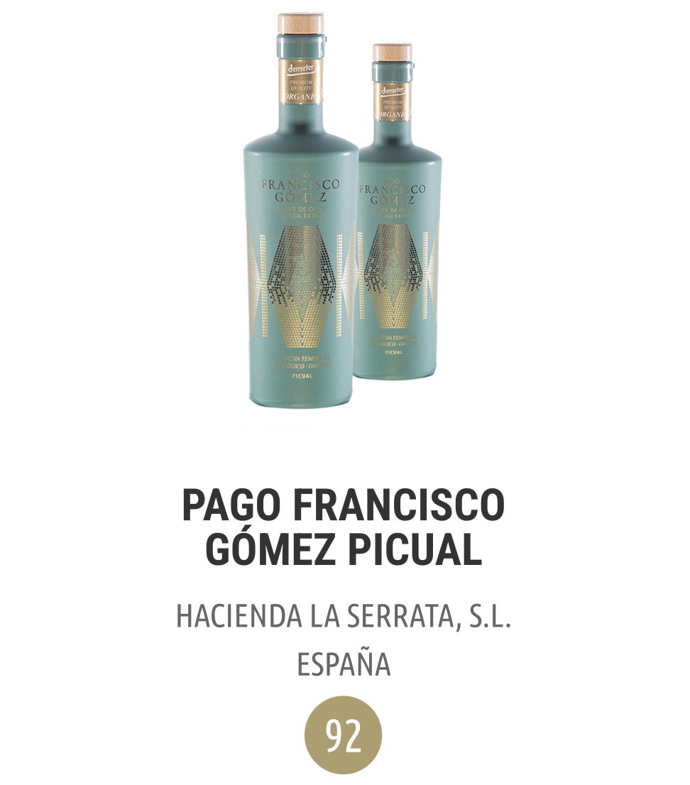 EnoturismoFG's tweet photo. Nuestro #PagoFranciscoGomezPicual fue seleccionado en el TOP10 AOVEs del Mundo de Producción Limitada donde se reconoce a los mejores zumos con una producción inferior a 2.500 litros. ¿Quieres venir a conocernos?
#aove #evoo #oleoturismo #oleoturism #oliveoiltasting https://t.co/WvETVi37av
