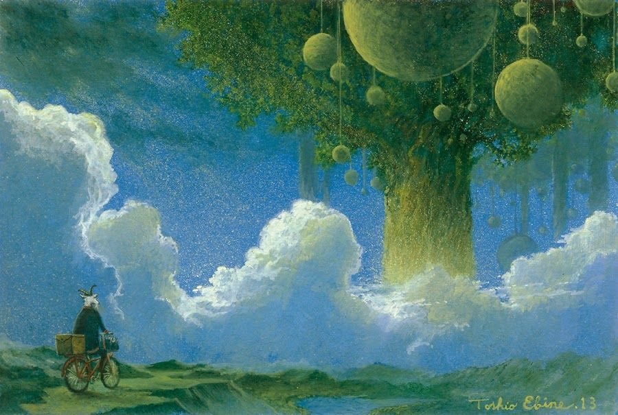 FedeItaliano76's tweet photo. Trees by Japanese painter Toshio Ebine https://t.co/rE3gjc338D