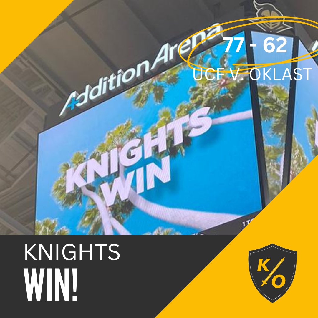 KnightsOutPub's tweet photo. Sooo...same time tomorrow? 

UCF beats Oklahoma State! Join us at 12:30pm again tomorrow to watch UCF v. BYU

#GKCO #ucf #ucfbasketball #knightnation #chargeon #KnightsOutPub https://t.co/NptoE6bxiU