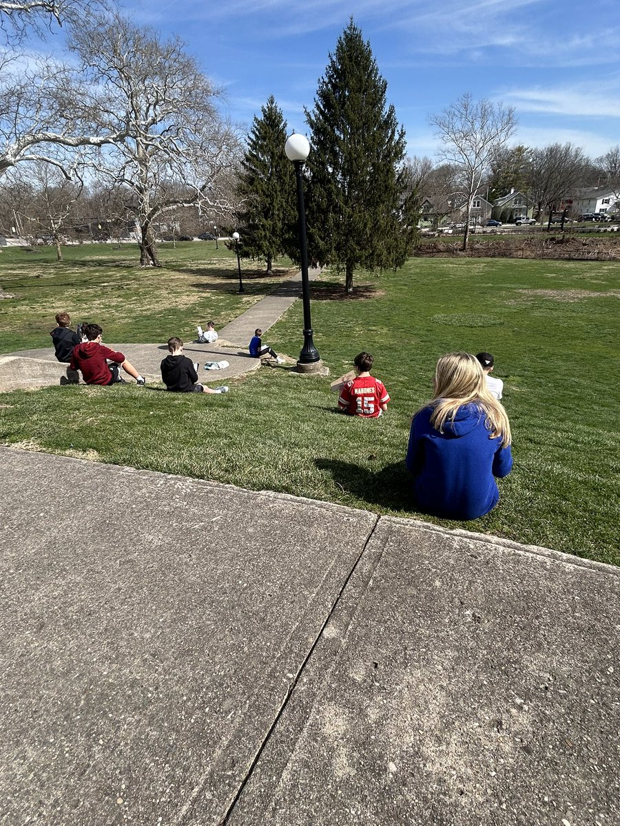 Took our writing outside on this beautiful day! <a href="/LCS_BC/">Lebanon City Schools</a> <a href="/BIS_principal/">Berry Principals</a>