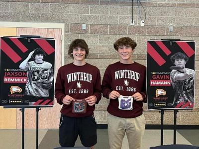 pickfinance's tweet photo. Winthrop University in Rock Hill, S.C., recently awarded scholarships to a pair of extremely talented high school…cornhole players. https://t.co/n2r3HTXcC3 https://t.co/QhWIh5OEtm