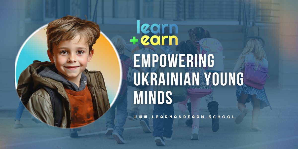 learnearnschool's tweet photo. Unlocking futures, one lesson at a time! 🌟 Our program brings free education to displaced Ukrainian kids, ensuring war doesn't pause their learning or dreams. Let's rebuild hope through skills & knowledge.