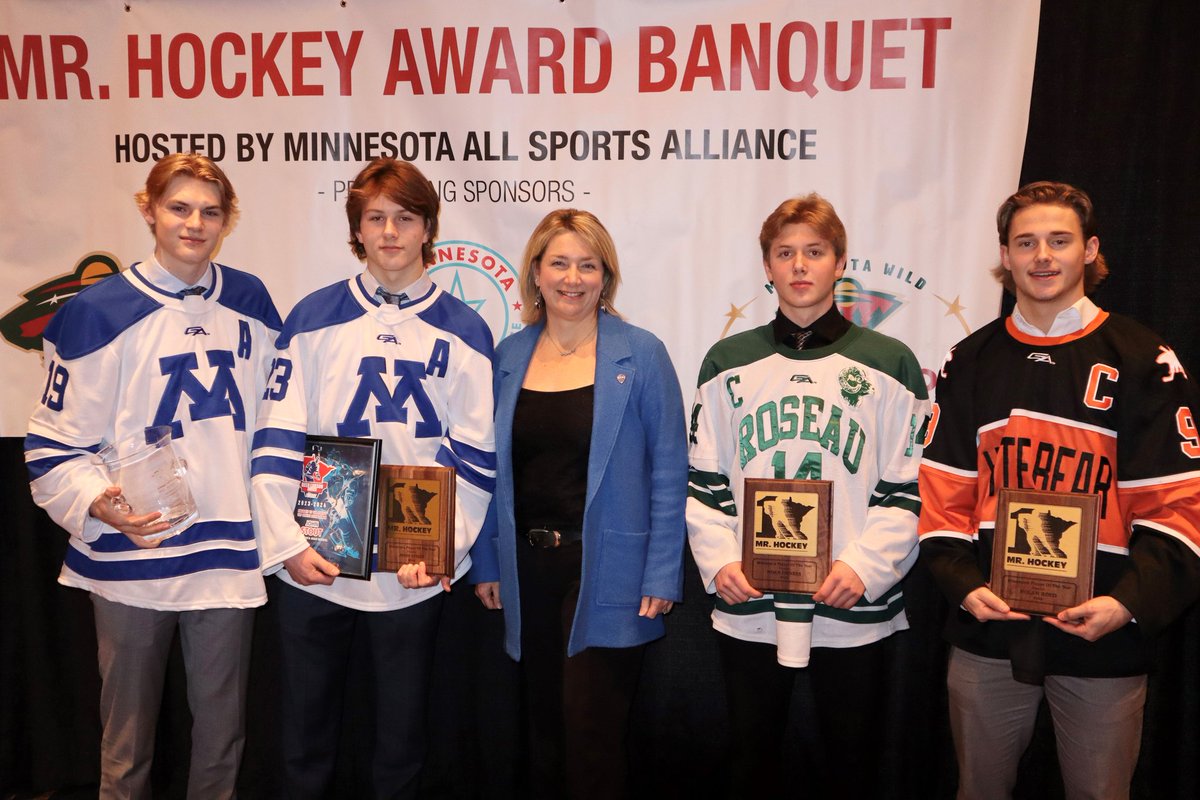 These young men were fortunate to grow up in the community-based youth and high school hockey programs in Minnesota. Honored to celebrate them and all who contributed to their growth along the way. Best wishes in your next phase. <a href="/MSHSL/">Minnesota State High School League</a> <a href="/MinnHockey/">Minnesota Hockey</a>