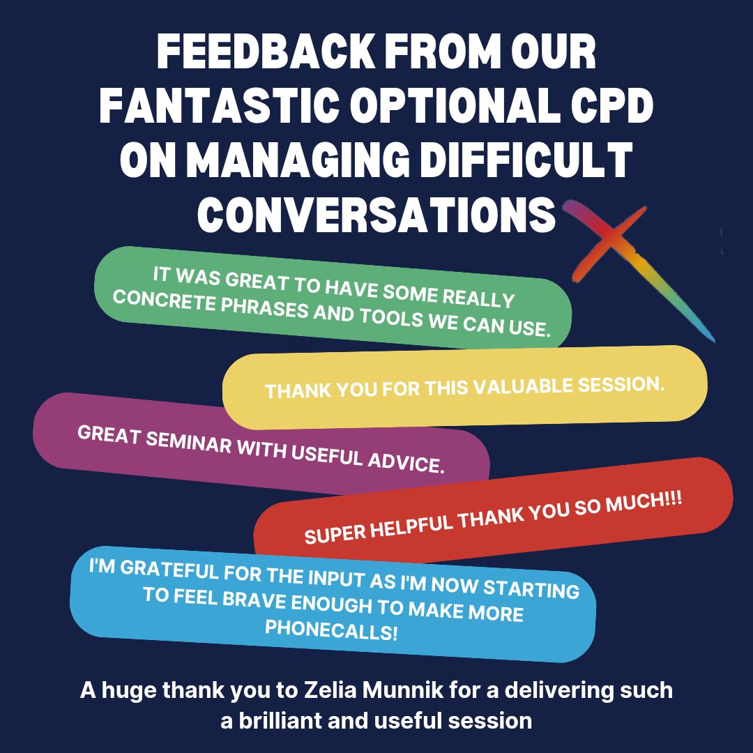 What a fantastic turn out we had for our optional CPD on managing difficult conversations with parents and staff hosted by Zelia Munnik.
We will be adding the link to the recording to this week's bulletin so that everyone can benefit from the fantastic tips and strategies.