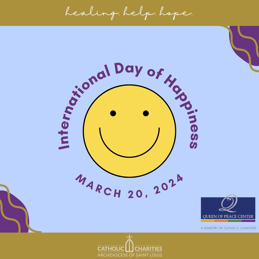 Happy International Day of Happiness!! We look forward to continuing to bring happiness and healing to women and their families today and every day!