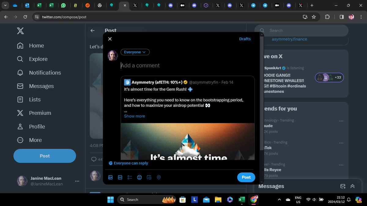 JanineMacLean's tweet image. 16% bonus Gems for someone you refer and 8% bonus Gems to your total for anyone they refer #gemrush #FreeFundVC #AsymmetryMission