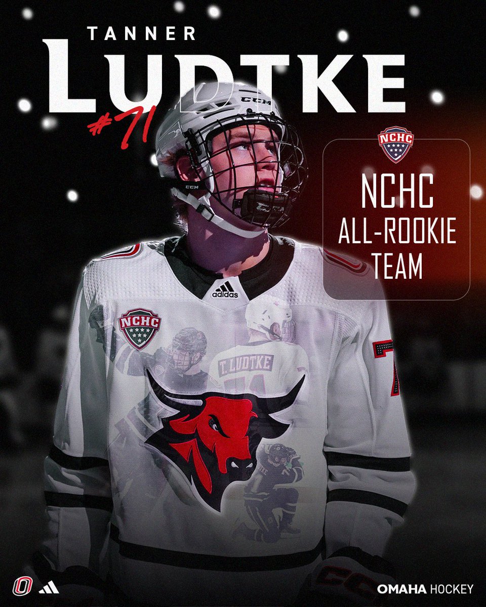 Congratulations to Maverick freshman Tanner Ludtke on being named to the 2023-24 NCHC All-Rookie Team!

Ludtke paced the Mavericks in points with 25 in the regular season and in conference points with 20!

📰: bit.ly/LudtkeAllRooki…

#OmahaHKY | <a href="/TannerLudtke/">Tanner Ludtke</a>