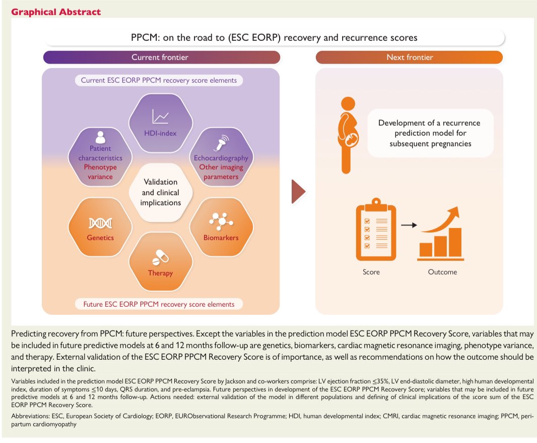 🔴 Peripartum cardiomyopathy: the challenge of predicting cardiac function recovery @ESC_Journals #CardioEd #Cardiology #CardioObs