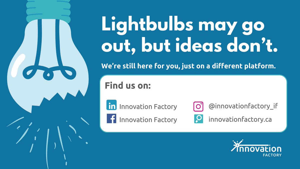 Lightbulbs may go out, but ideas don’t. We’re still here for you, just on a different platform.

👉Find us on LinkedIn: linkedin.com/company/innova…