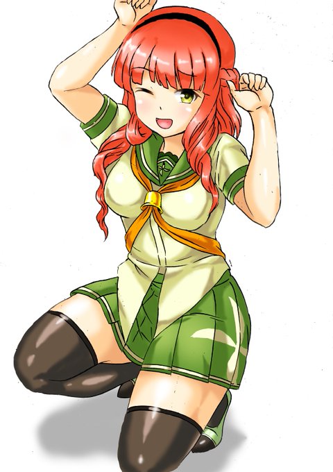 「bangs green skirt」 illustration images(Latest)