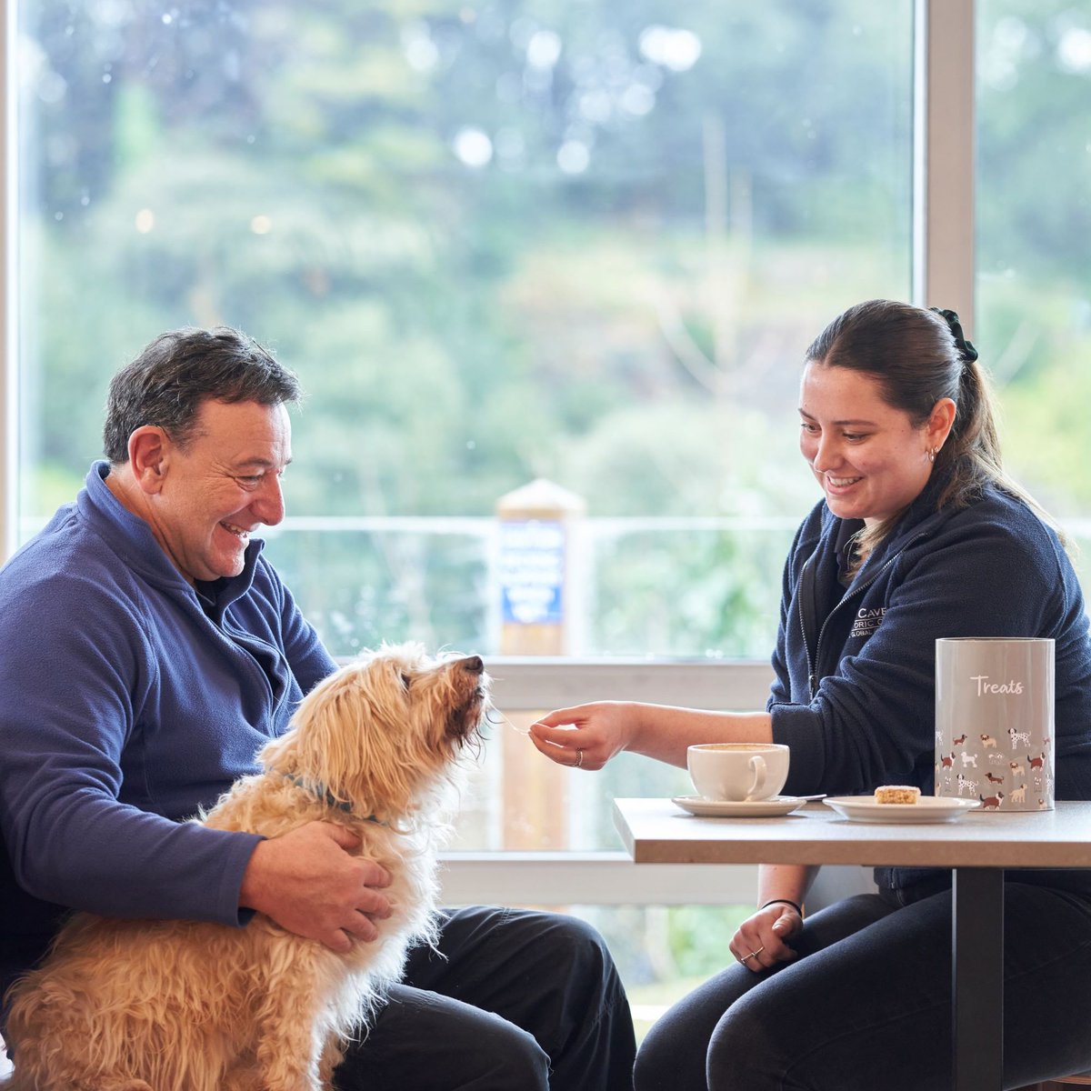 Our cafe is dog friendly! If you're taking your well-behaved pooch for a wander along the Coast Path, pop into Firestone Kitchen for a warm refreshment and a biscuit for your four-legged friend! 🐶

👉No need to visit the cave to visit the cafe: kents-cavern.co.uk/firestone-kitc…