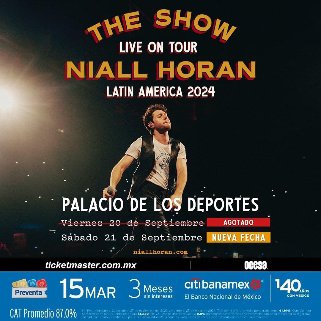 ailoviutl's tweet photo. 🚨ANUNCIO OFICIAL: NUEVA FECHA🚨

Niall Horan 🎤 The Show Live On Tour 
🗓️ 21 de Septiembre del 2024 🗓️
🏟️ Palacio de los Deportes 🏟️
📍 CDMX 📍 México 🇲🇽 
🎫 Boletera: Ticketmaster 🎫

Para los que decían que no le “atino” a las fechas… 🤫 

💳 Fechas de Preventas 💳

Venta Beyond: 13 de Marzo 9:00 AM
Preventa Priority 14 de Marzo 9 AM
Preventa Citibanamex 15 de Marzo 10 AM
Venta General: 16 de Marzo 10:00 AM

Aquí explico sobre la Venta Beyond y la Preventa Priority: https://t.co/iRhvuLFr01

🎟️ Precios de Boletos CDMX 🎟️

Nivel A $2,049.50
Nivel B $2,903.50
Nivel C $1,683.50
Nivel D $1,073.50
Nivel E $829.50
*con cargos*

ℹ️ PAQUETES VIP ℹ️
 
EARLY ENTRY VIP PACKAGE
Nivel A $2,382 *con cargos*

-Boleto de admisión general para el concierto 
-Artículo de merch VIP 
-Oportunidad de comprar merch sin filas
-Acceso prioritario al evento

PREMIUM VIP PACKAGE
Nivel B $2,057 *con cargos*

Al precio del paquete, hay que agregarle el precio del boleto seleccionado ya sea Nivel A o Nivel B

#Niall #Horan #NiallHoran #TheShow #TheShowLiveOnTour Código #TheShowLiveOnTourLATAM #Concert #México #CDMX #Monterrey #Guadalajara #1D #OneDirection Códigos #NiallHoranMéxico Prestige