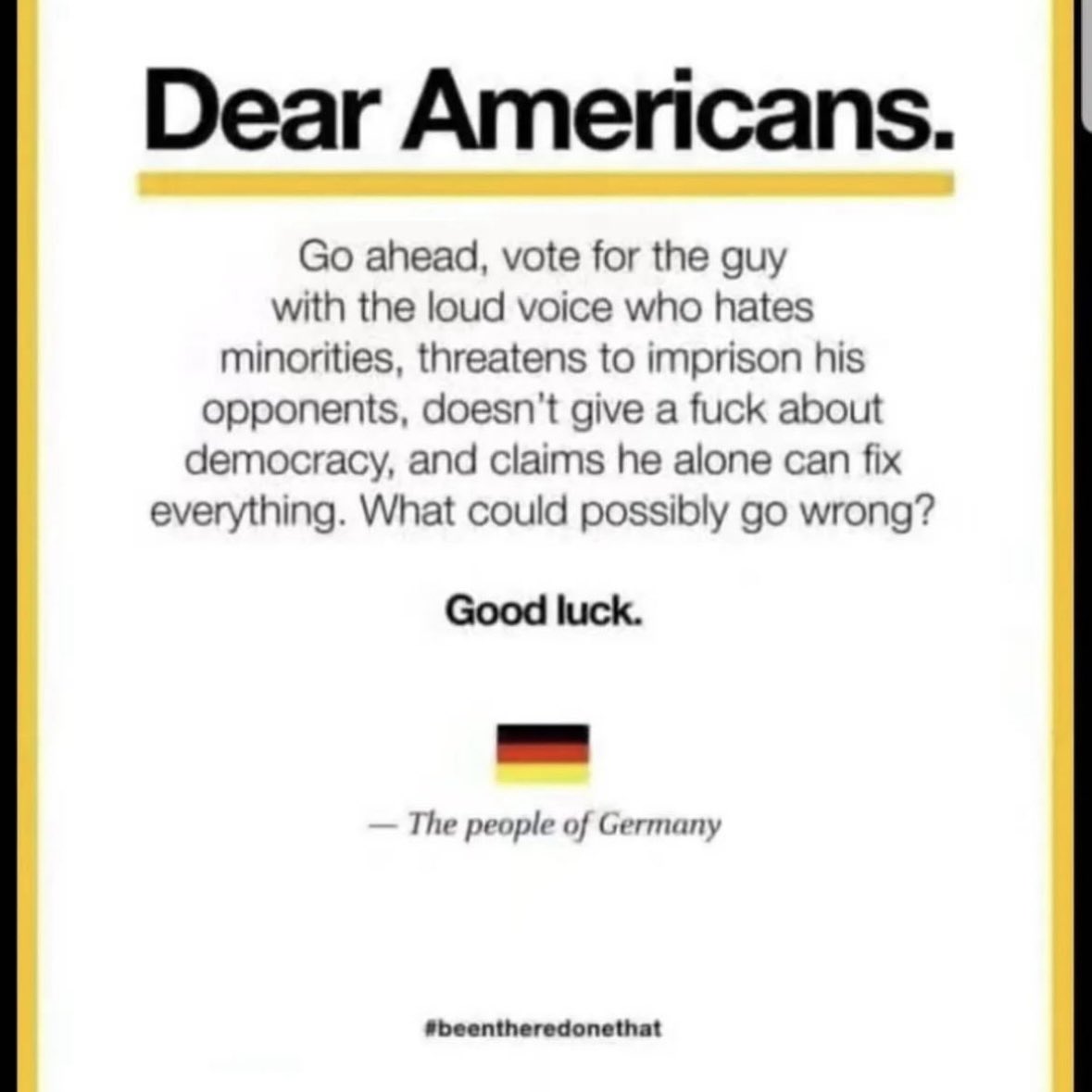 From Germany. Because they know.