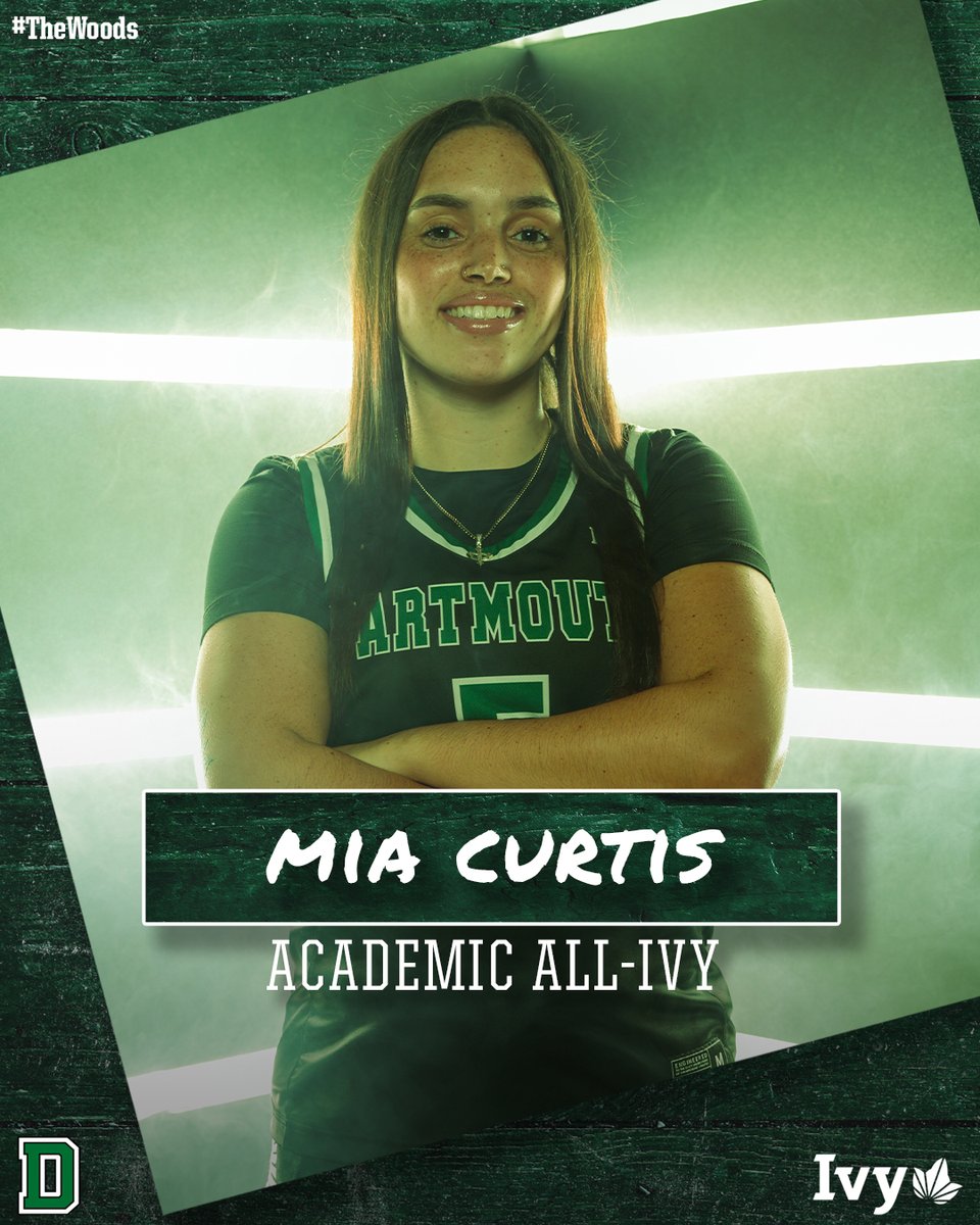 Congratulations to @miacurtis2020 on her Academic All-Ivy honor! 🔗: dartsports.co/4ab32ZA | #GoBigGreen