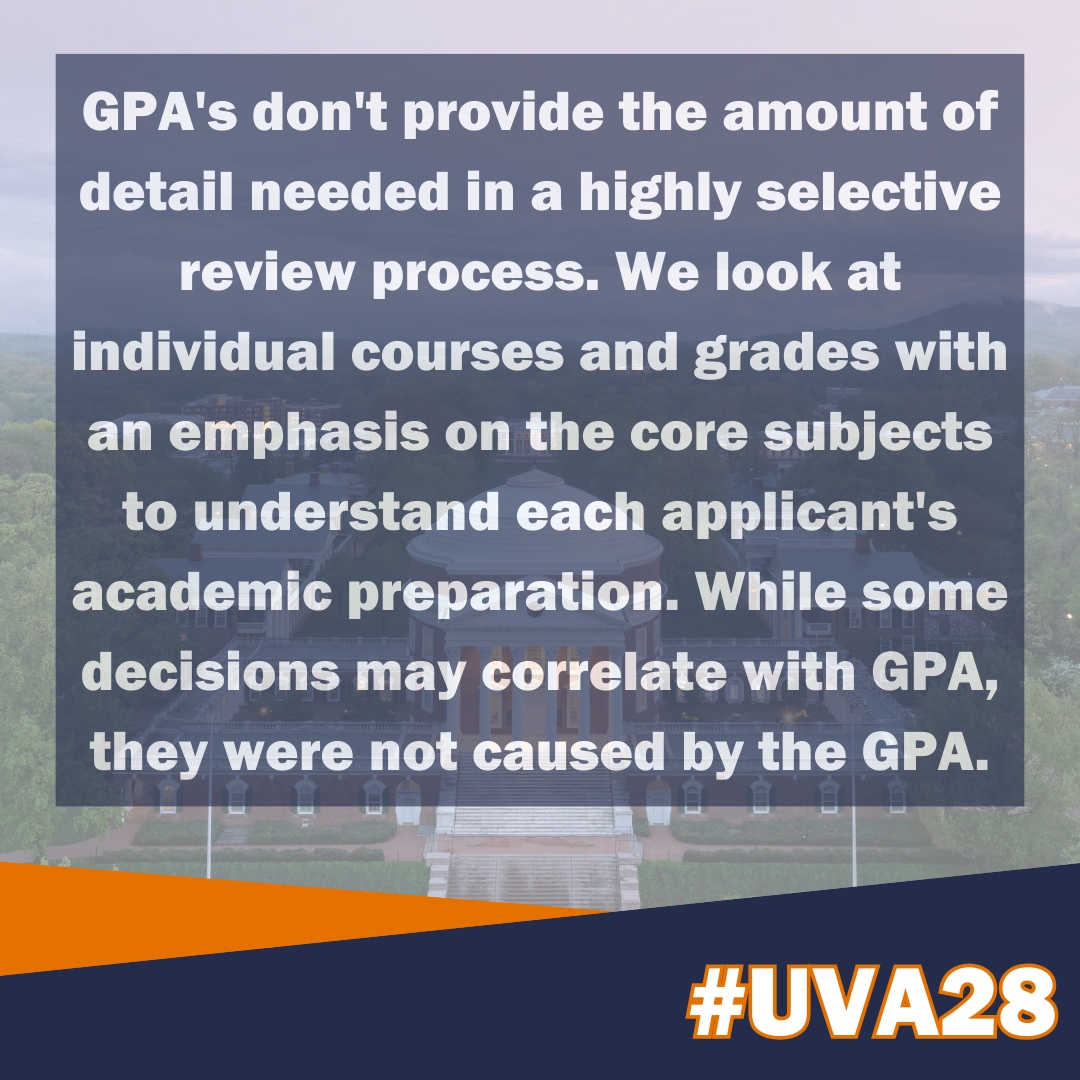 This #TipTuesday, we are discussing GPA and holistic admission! #UVA #UVA28