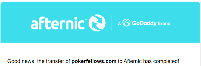 Domain REVEAL number 12 (Posted this sale before)

PokerFellows. com    
Handreg      
Hold time: 9 Months  
Selling price: $ 1 999     

#afternic #domainsale #domain #domains #domainsold