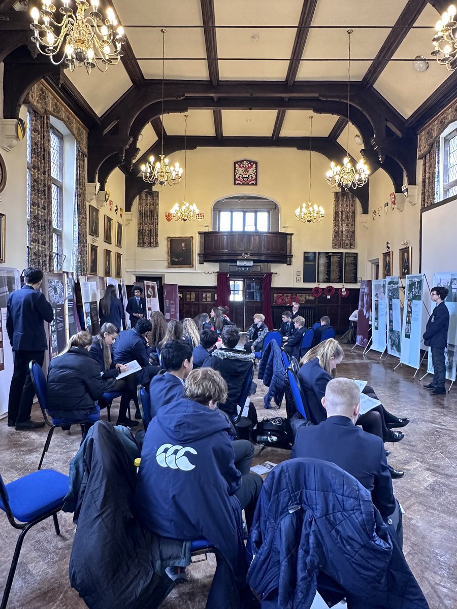 A group of Year 9 historians are working with experts from @annefrankhouse studying #AnneFrank, her diary and the #Holocaust to learn both the #history and challenge concepts of tolerance, human rights and democracy, in order to deliver their own exhibitions later in the week.