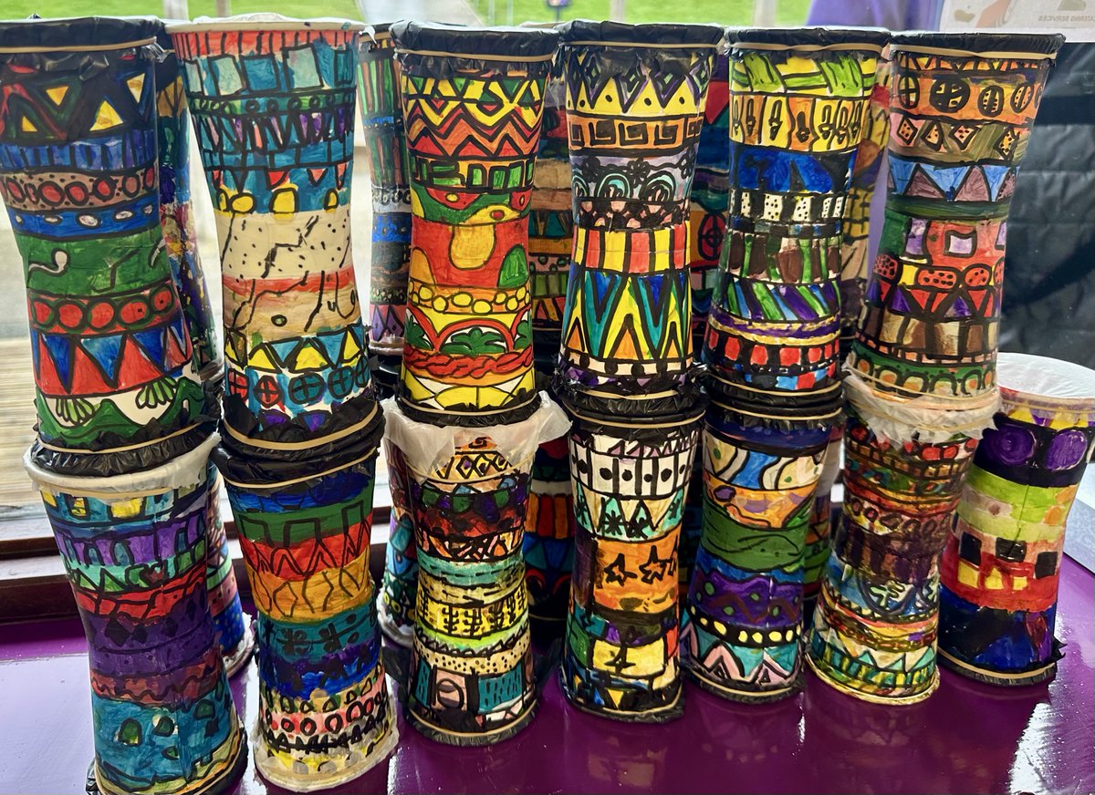 Year 6 have been busy this half term making Djembe drums in DT  #teamwork #commitment #djembedrum #primarydt