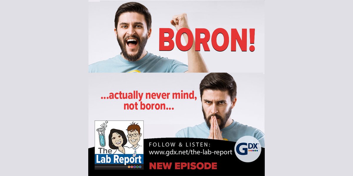 NEW PODCAST EPISODE!

BORON! ...actually never mind, not boron....

Listen where you get pods or visit gdx.net/the-lab-report

#podcastandchill #boron #nutriton #Medical #genovadiagnostics