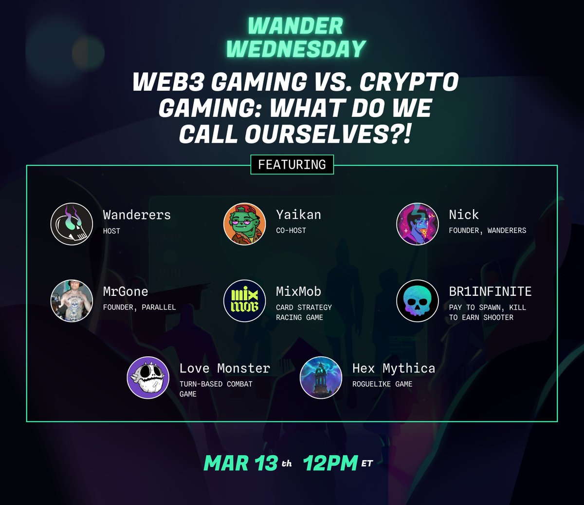 Web3 Gaming vs. Crypto Gaming: What do we call ourselves?!

Join us as we discuss the various titles we’ve given our industry and what we ultimately end up with when we see mass adoption.

Set a reminder 👇