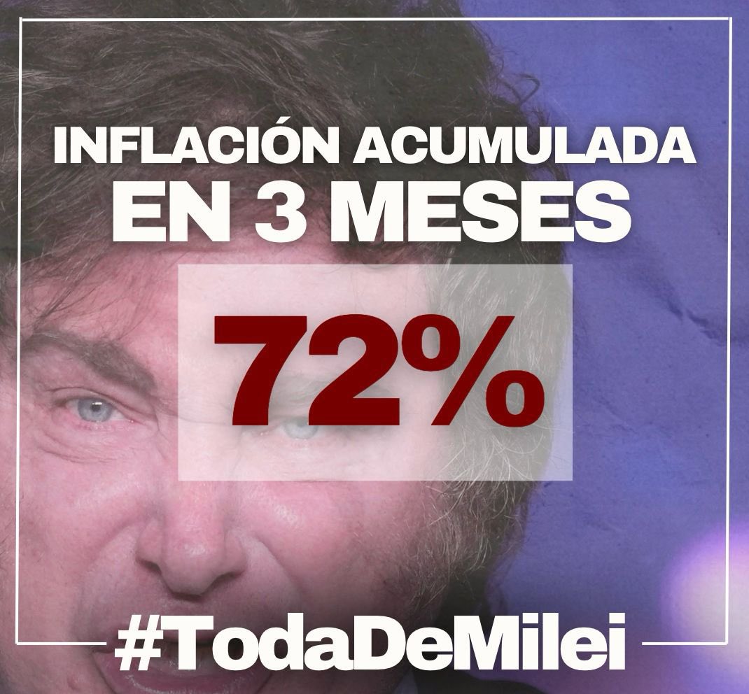 Lo único que sube en este país son los precios, y el sueldo de Milei y sus funcionarios. #TodaDeMilei