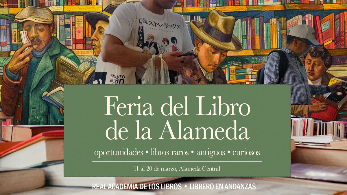 ¡Libros a la Alameda!

Andanzas estará presente en la #FeriadelLibrodelaAlameda, organizada por la Real Academia de los Libros.

¿Cuándo? Del 11 al 20 de marzo.
¿Dónde? Alameda Central, CDMX.

¡No te lo pierdas!

#lectura #cultura #libros #CDMX #AlamedaCentral #Andanzas
