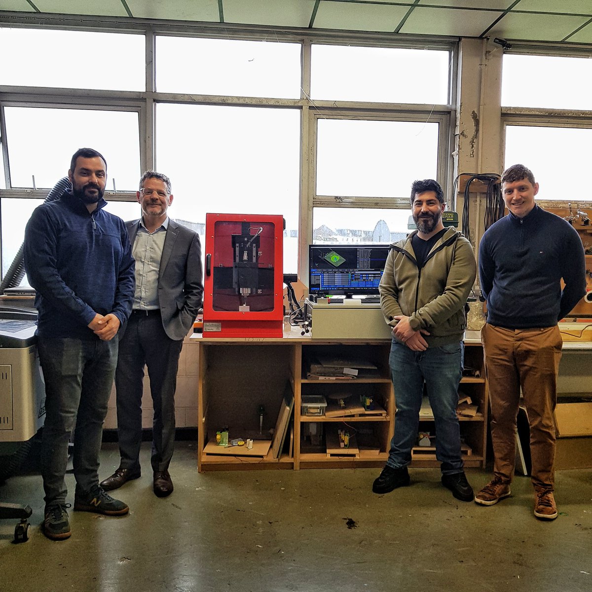 Thank you to Nikolas Mylonas for coming in today to set up the Alpha Mill, Desktop CNC Milling Machine. This machine will be an exciting new addition to our technology dept. Thanks again Takumi and to @moranjohna1 for organising this wonderful donation to our school.