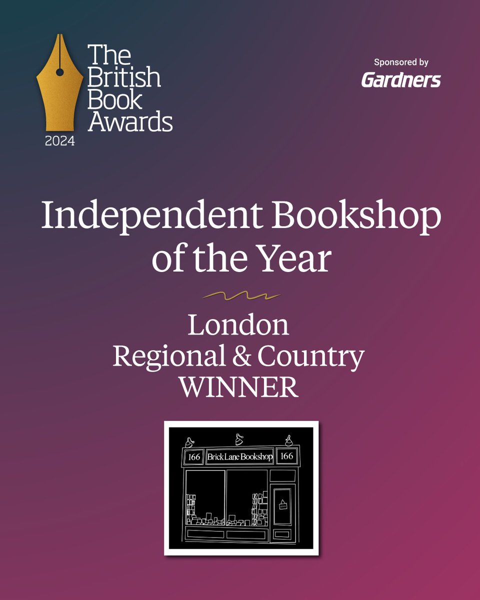 We’re absolutely delighted to be the London Regional Winner of the 2024 Independent Bookshop of the Year Award and we’re so thrilled that we’ll now go on to compete for the overall Independent Bookshop of the Year Award to be announced in May!