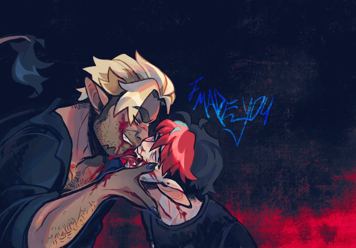 fruitosphere's tweet image. blood tw//
happy bday to ME partner and i have been working on vampire ocs... yes they are just vaughnridley 2 that was the point . don't look at m