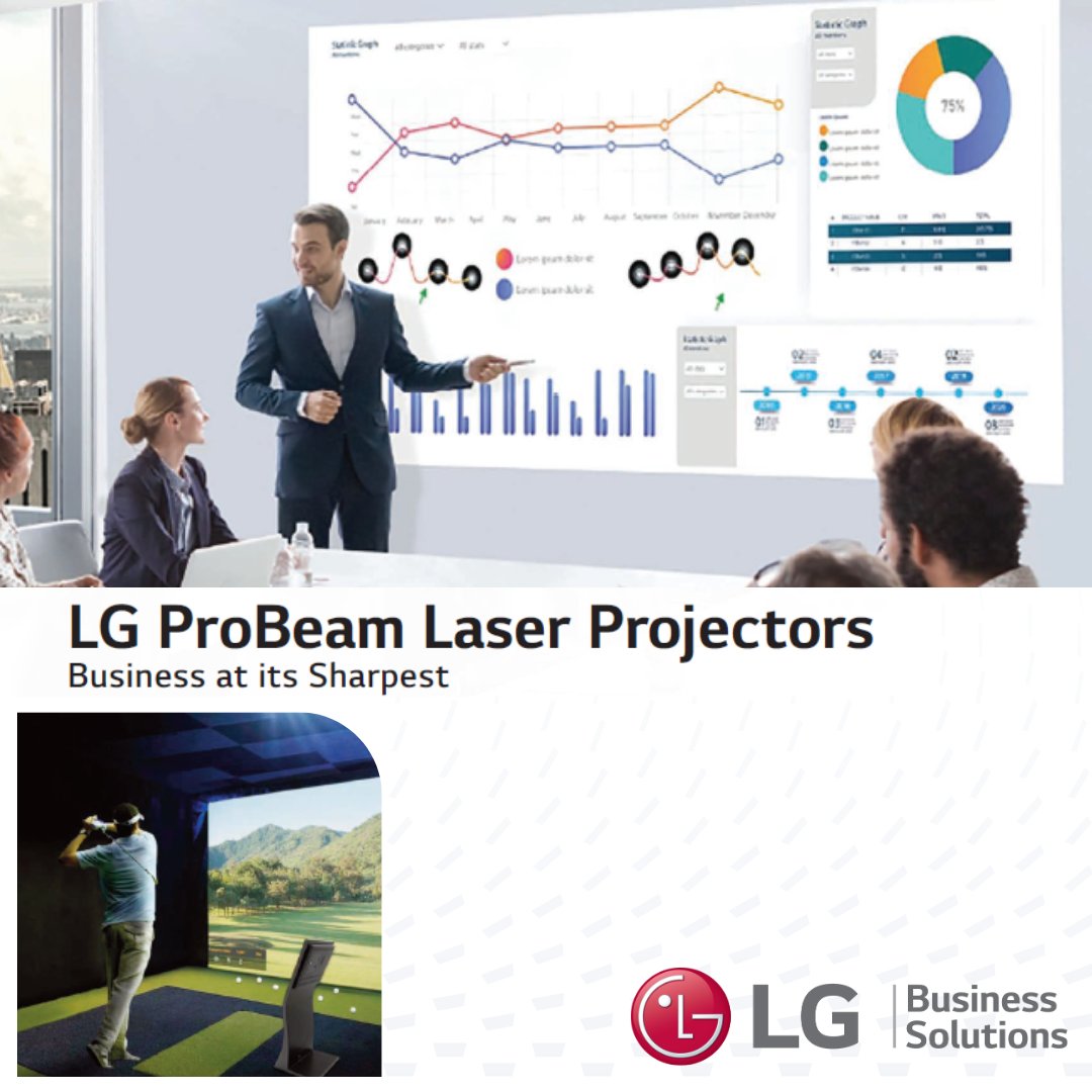 From the conference room to the green enhance your audiovisual experience with up to 4K Ultra High Definition (3840x2160) resolution and up to 7,000 lumens of brightness. 
Contact our audiovisual designers today! bit.ly/3T8BQVQ