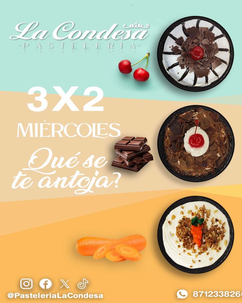 paste_lacondesa's tweet photo. Disfruta y aprovecha nuestro increíble miercoles de 3x2 en toda nuestra linea de individuales‼️🤩 https://t.co/eHlpPp2rwU