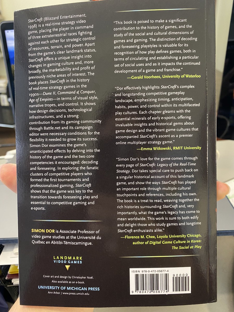 The #StarCraft book is here at last in Chicago! Congratulations to @SimonDor, whose wonderful book I got to blurb, through of UMichigan Press! 😍😍📚📚 #livefortheswarm press.umich.edu/Books/S/StarCr…