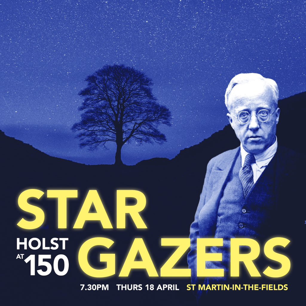 18 April — Celebrating #Holst150 with his extraordinary choral works and music by @G_E_Mason @EPerivolaris Urmas Sisask and Charles Villiers Stanford. Harpist Olivia Jageurs joins us for ‘Choral Hymns from the Riga Veda’ (set 3) and her arrangement of ‘Venus’ from ‘The Planets’.
