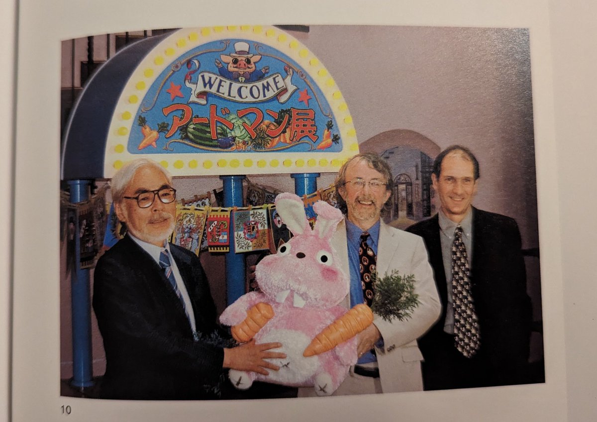 Designs and pics from the Aardman exhibition at the Ghibli Museum

(Complete with rabbit mascot, designed by Miyazaki in tribute to The Curse of the Were-Rabbit.)