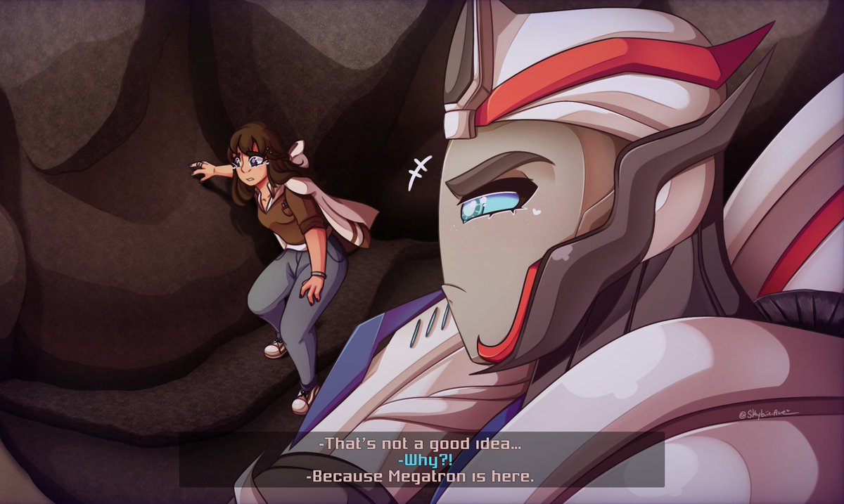 skybiiefnaf's tweet photo. Welcome to the start of Shelbi’s newest hyperfixation! Hope you enjoy your stay 💛
Anyways, been watching transformers prime for a few weeks. Lovee Smokescreen he’s my blorbo
Redrew this scene with him pouting cus I love it 
~
#tfp #transformerssmokescreen #tfpsmokescreen #tfpoc https://t.co/jywXOoB19t