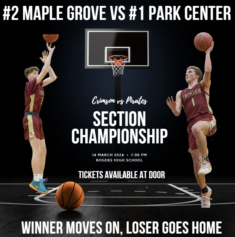 GroveHoops's tweet photo. 🚨🍁🏀Thursday--Section Championship🏀🍁🚨
Crimson vs Park Center
7:00 pm, Rogers High School
Tickets avaiable at door
@MGActivities @MGpartyzone https://t.co/IL0a96ICXD